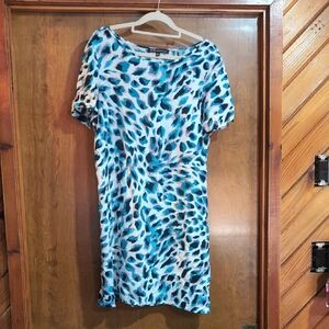 Chico's Blue Leopard Print Dress